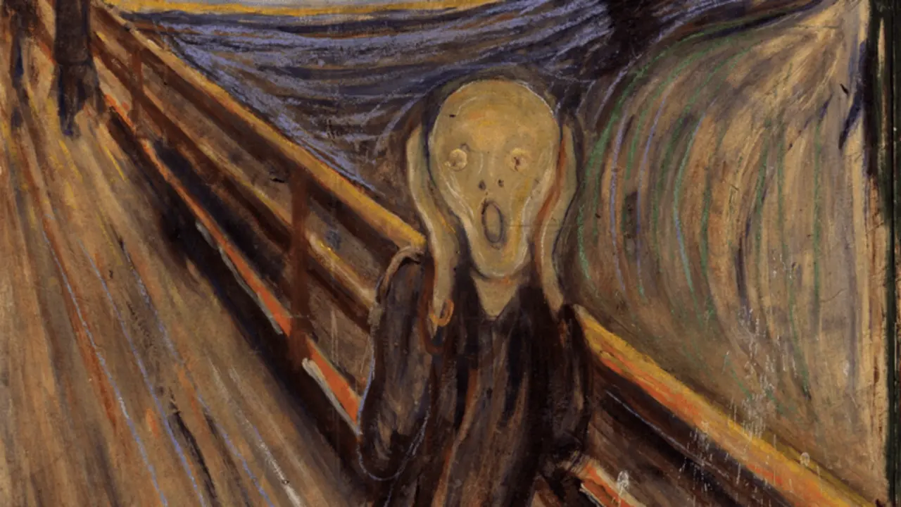 Detalle de El grito, de E. Munch, un espejo de nuestros propios miedos contempor&aacute;neos. / Galer&iacute;a de Arte de Noruega