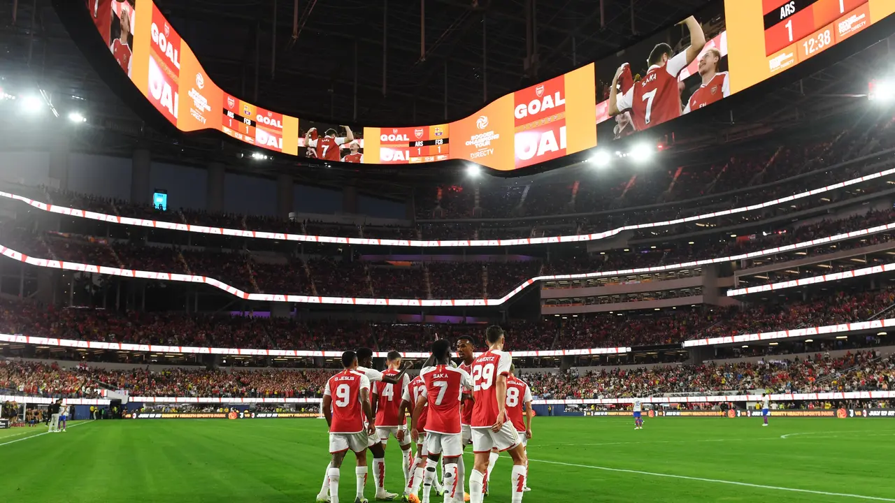 El Arsenal jugando un amistoso en Estados Unidos. / @Arsenal