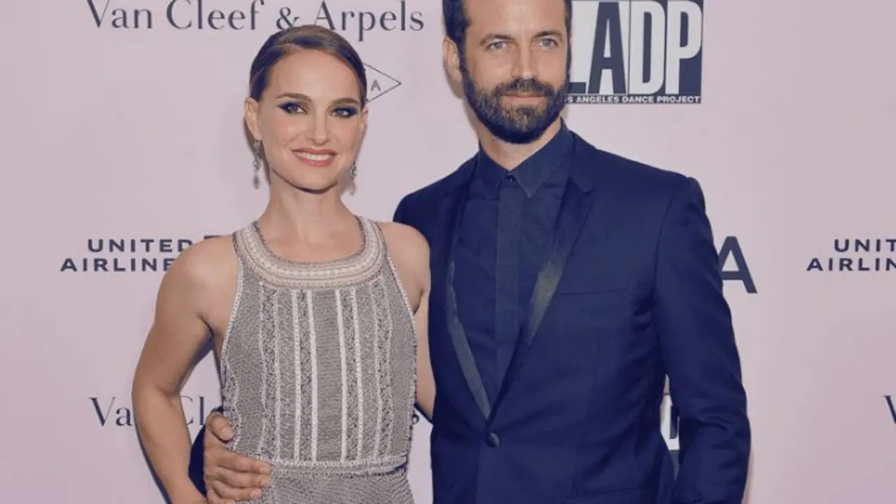 Natalie Portman, actriz; y Benjamin Millepied, core&oacute;grafo. / RR SS.