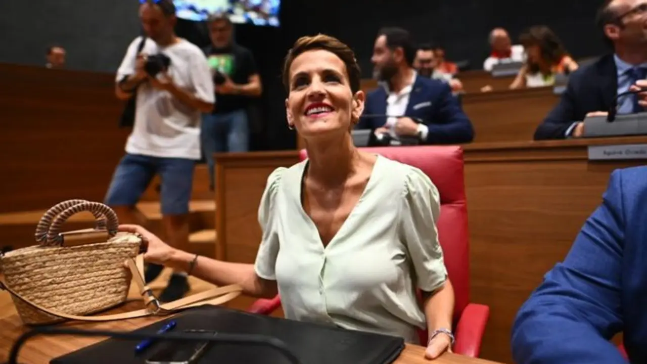 Mar&iacute;a Chivite, presidenta de Navarra. / @parlamentoNA