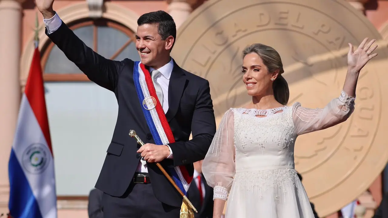 Santiago Pe&ntilde;a, presidente de Paraguay, y Leticia Ocampos, primera dama. / RR.SS.
