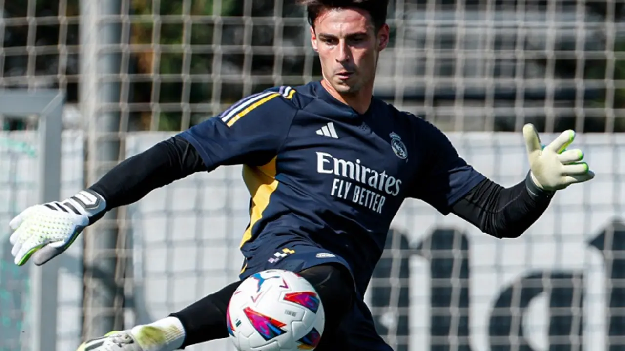 Kepa, portero espa&ntilde;ol del Real Madrid. @realmadrid