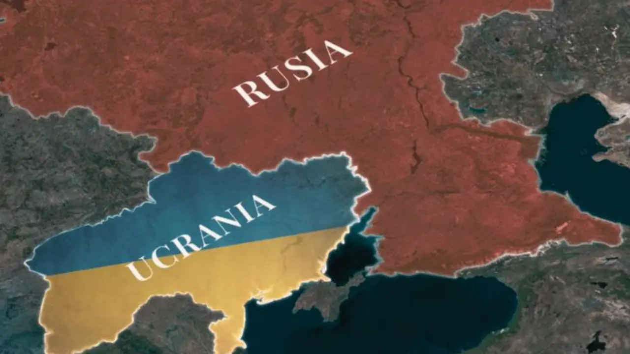 Mapa de Rusia y Ucrania. / RR SS.