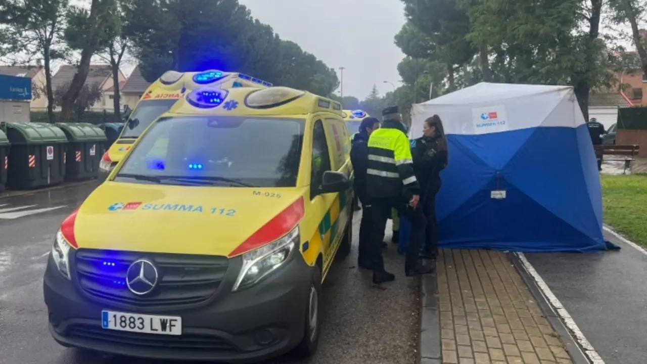 Efectivos del 112 en la zona del asesinato. / RR SS.