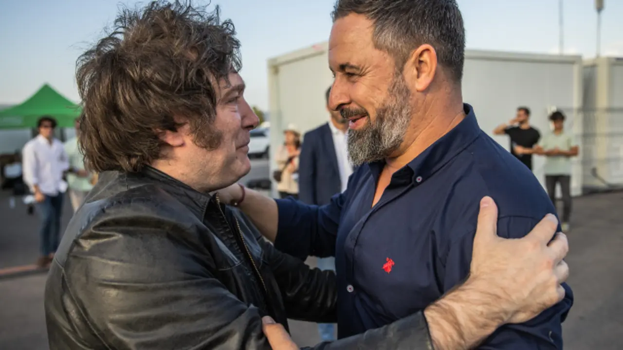 Javier Milei, presidente electo de Argentina, y Santiago Abascal. / Vox