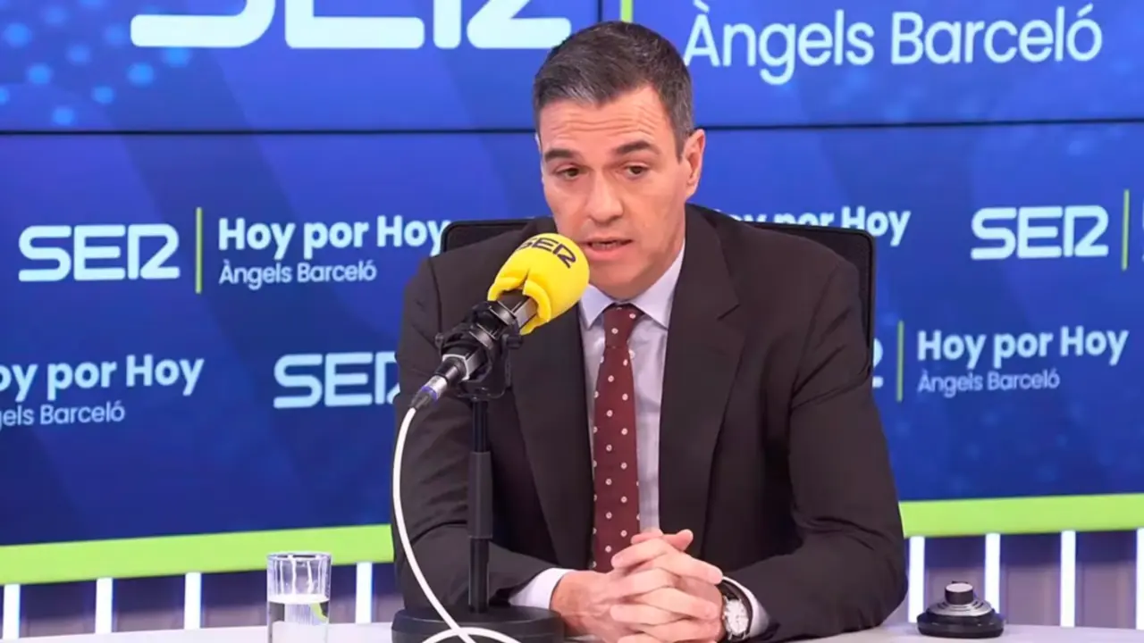 El presidente del Gobierno, Pedro Sánchez, este lunes en la Ser. / Cadena Ser