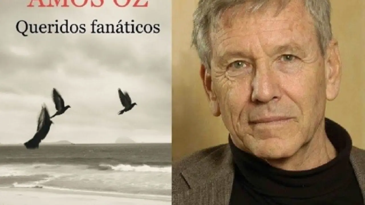 Portada del libro "Queridos fan&aacute;ticos" y retrato de su autor.