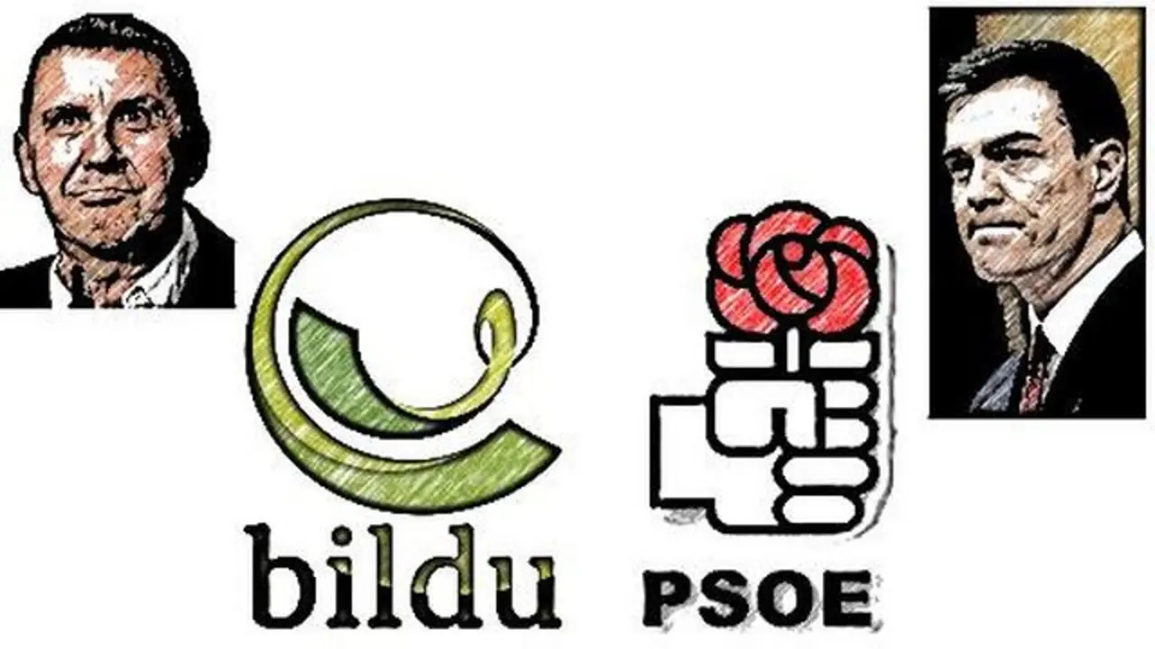 Emblemas de Bildu y del PSOE