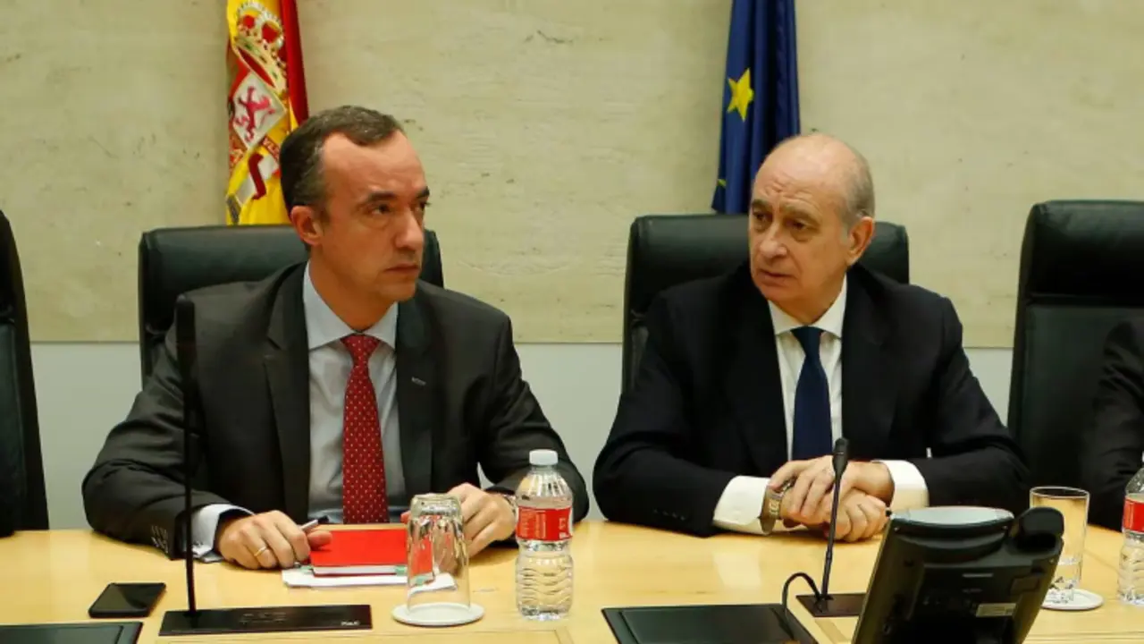 Francisco Mart&iacute;nez y Jorge Fern&aacute;ndez, en el Ministerio del Interior del PP. / RR.SS