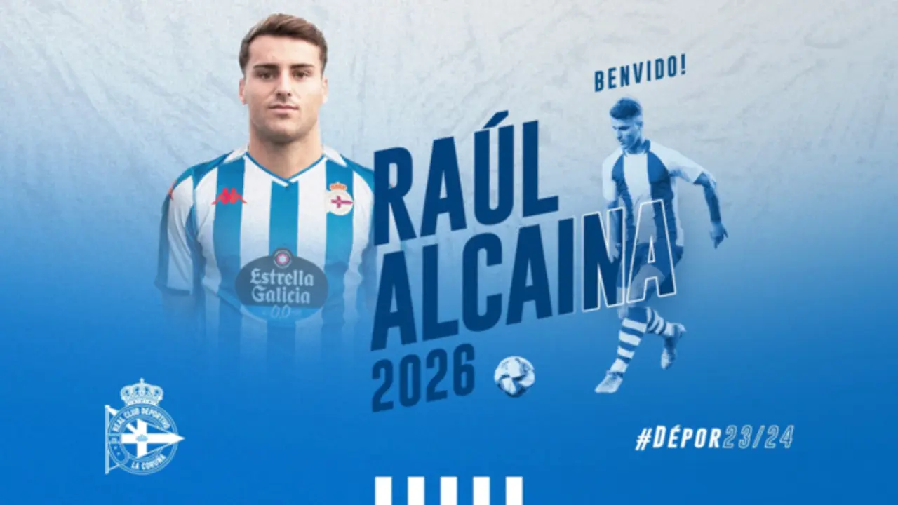 La bienvenida del Deportivo a Ra&uacute;l Alcaina. / RCD