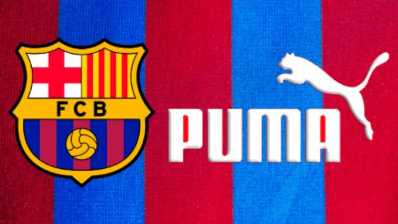 FC Barcelona y la marca deportiva Puma. / Composici&oacute;n