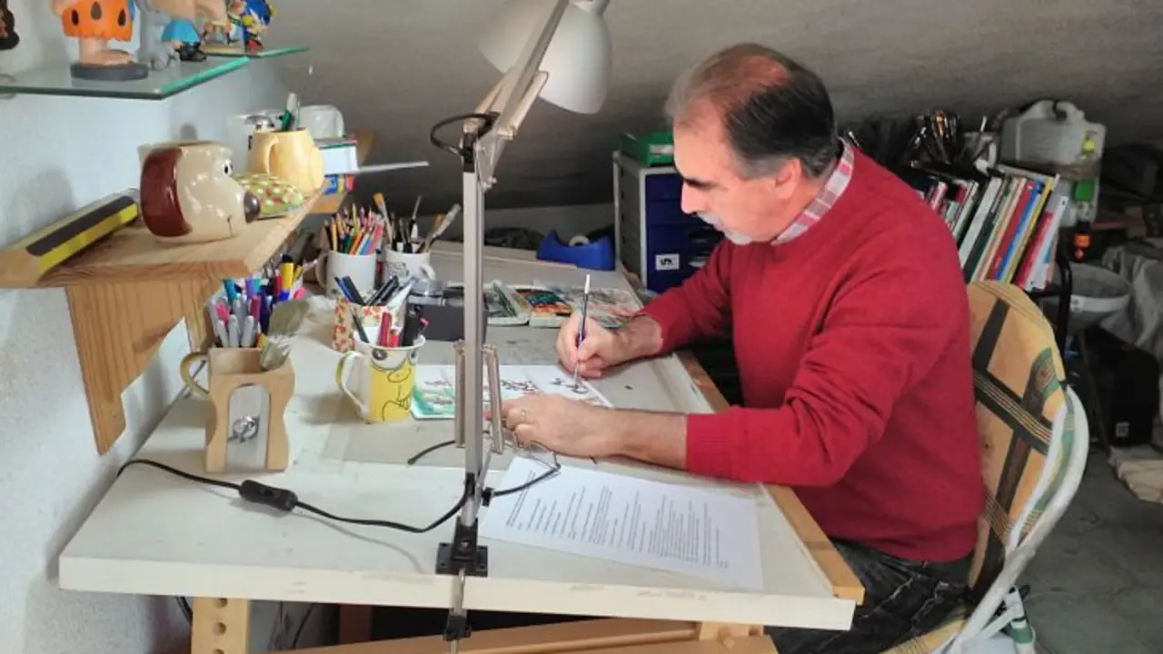 Manuel Arriaga, dibujante espa&ntilde;ol /arcihvo del autor