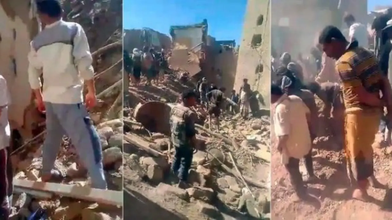 Casa en Yemen detonada por los hut&iacute;es. / RR.SS.