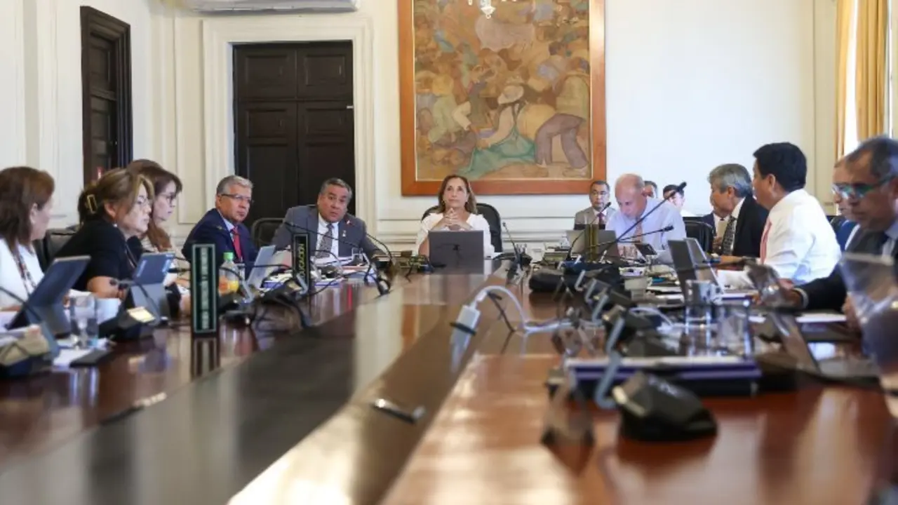 La presidenta peruana Dina Boluarte y el Consejo de Ministros. / RR.SS.