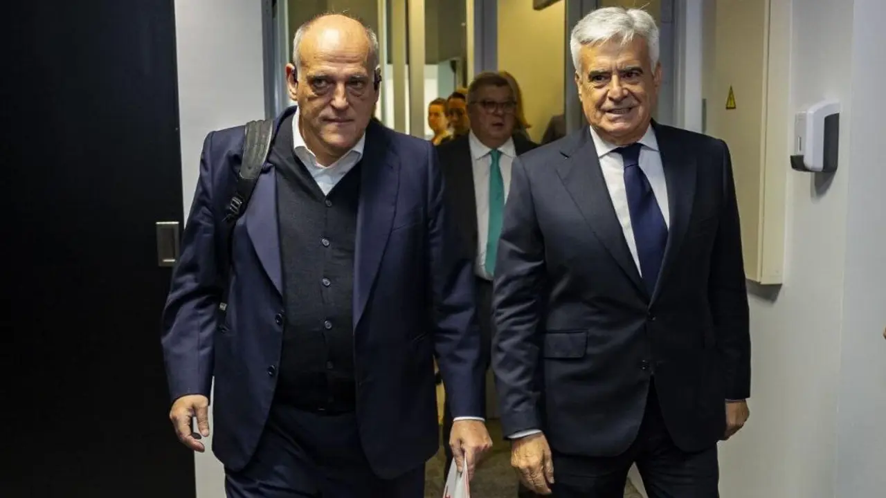 Javier Tebas y Pedro Rocha. / @Twitter