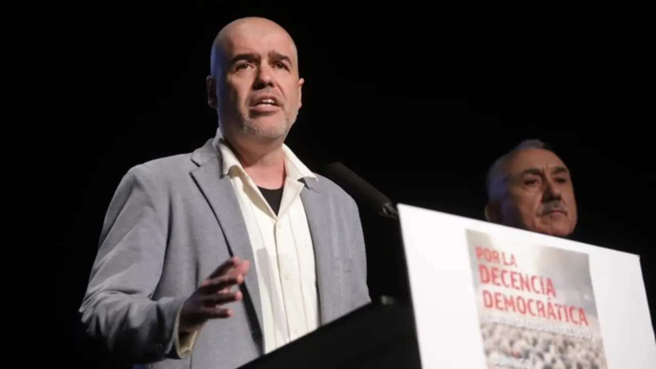 Los secretarios generales de CC OO y UGT, Unai Sordo y Pepe &Aacute;lvarez, . / @CCOOMadrid