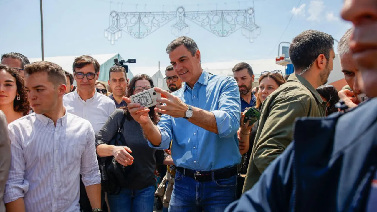 Pedro S&aacute;nchez en la Feria de Abril de Barcelona. / RR.SS.