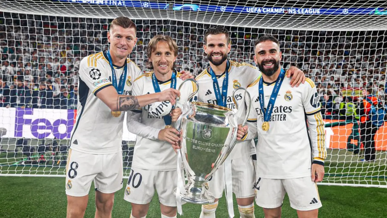 Cuatro leyendas vivientes del madridismo. /  @realmadrid