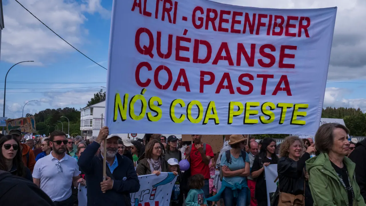 Protesta contra Altri en Palas de Rei (Lugo). / Xurxo Lobato