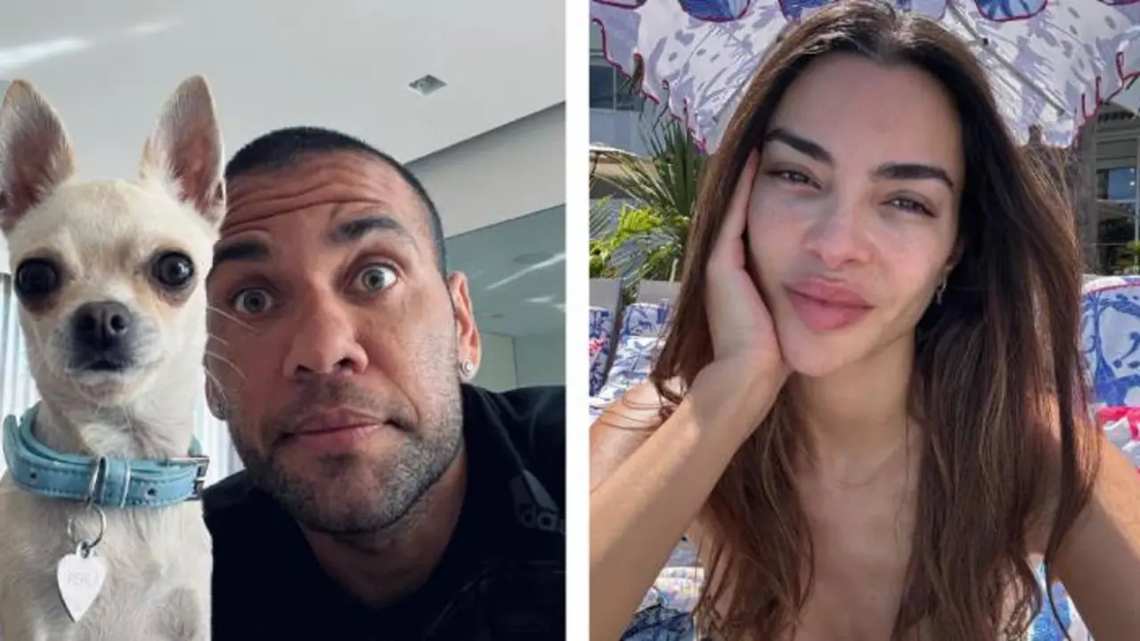 Dani Alves y Joana Sanz. / Composici&oacute;n