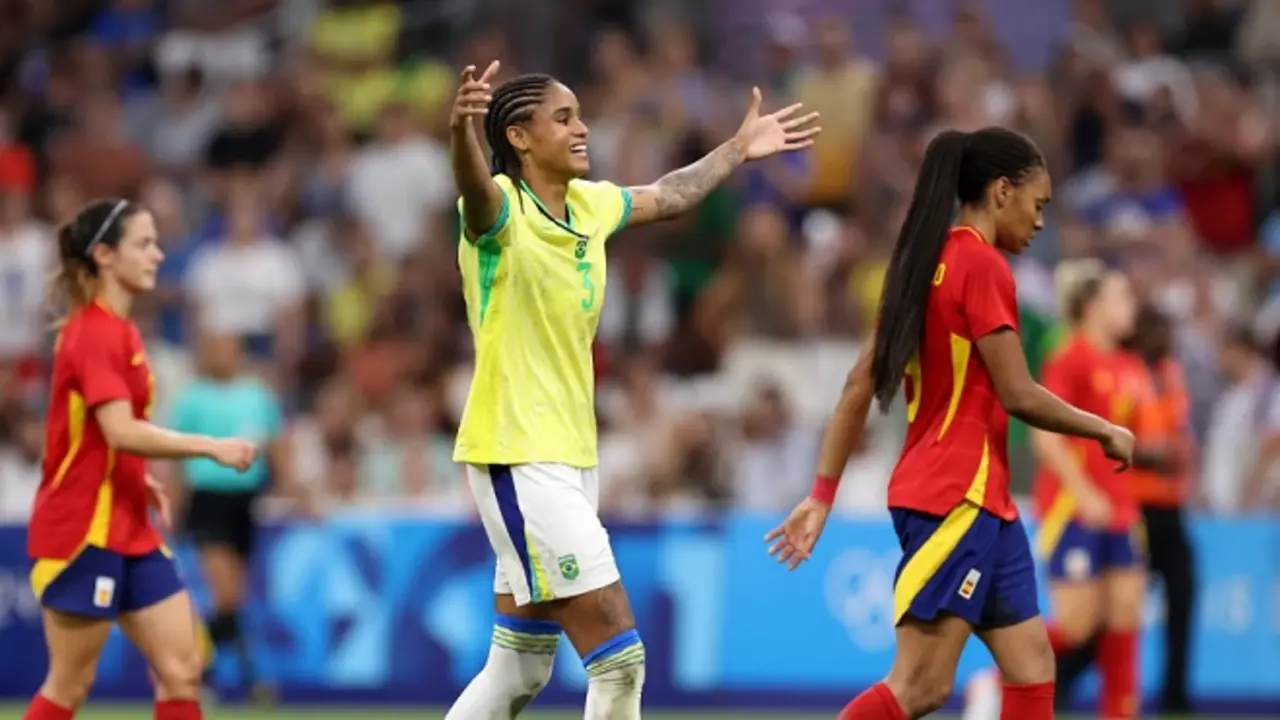 Tarciane dos Santos, jugadora de la Selecci&oacute;n de F&uacute;tbol Femenino de Brasil. / RR SS