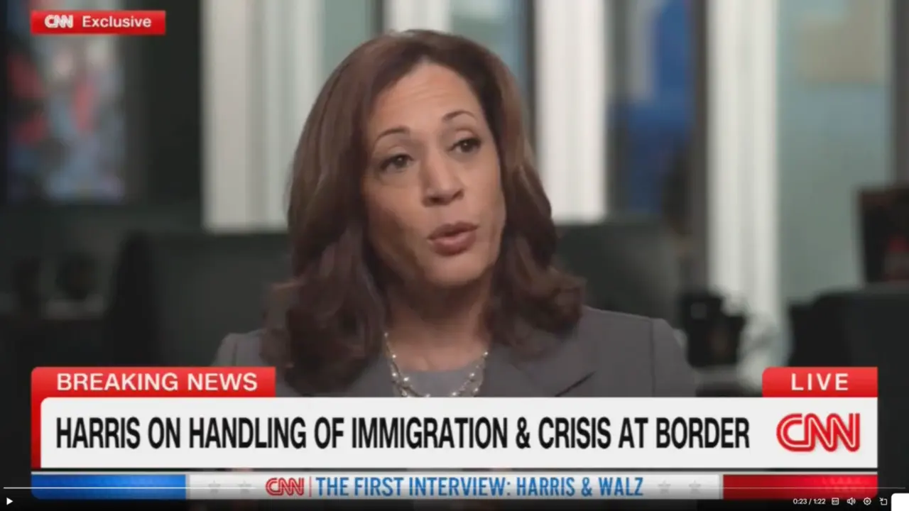 Kamala Harris en la CNN. / Mundiario