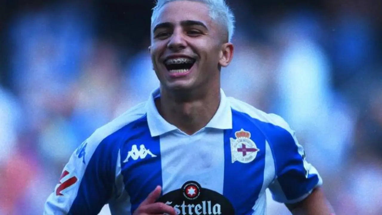 Yeremay celebrando el gol del Deportivo  ante el Racing de Ferrol. /  @rcdeportivo