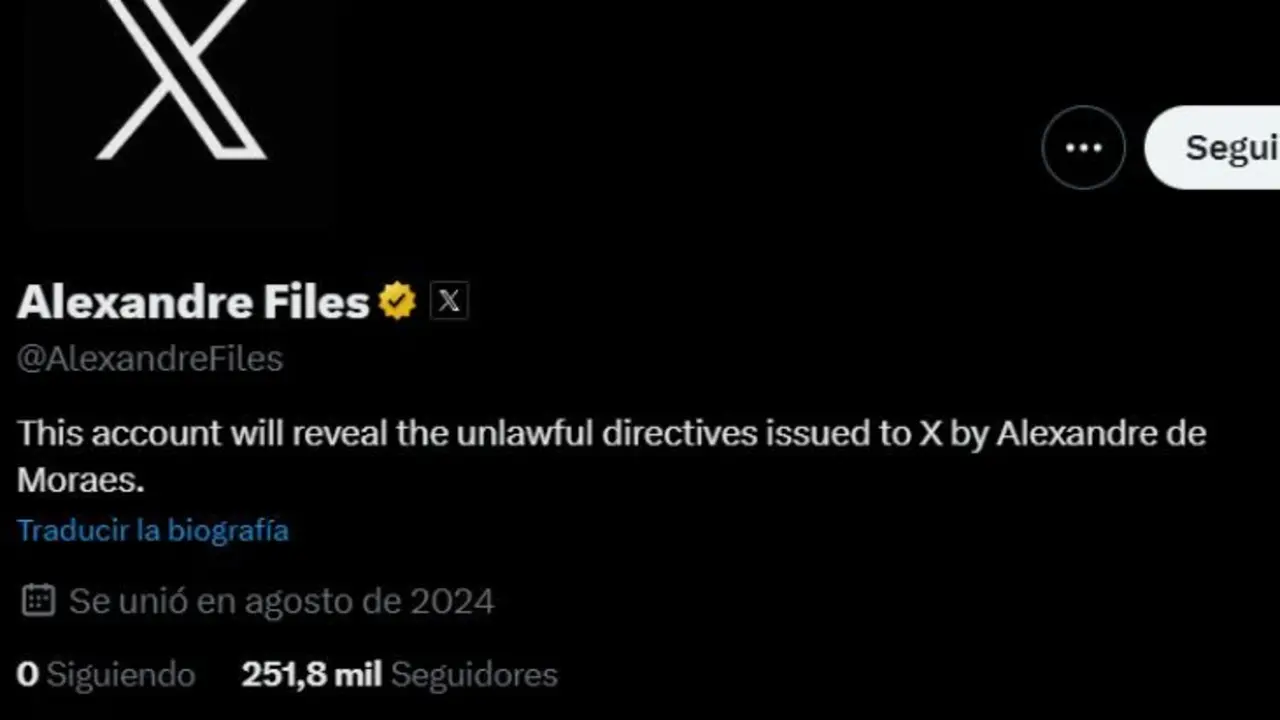 Cuenta @alexandrefiles creada por Elon Musk. / X.