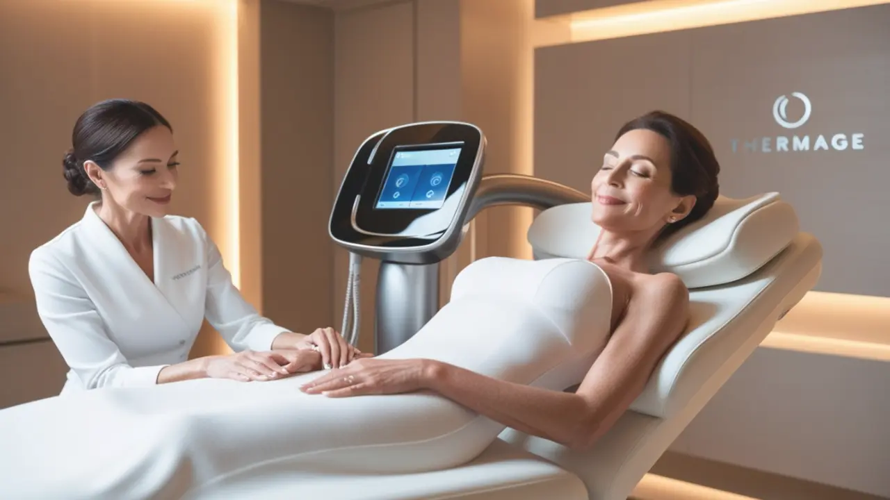 Una mujer en una sala de un spa para tratarse con Thermage. / Z.B.