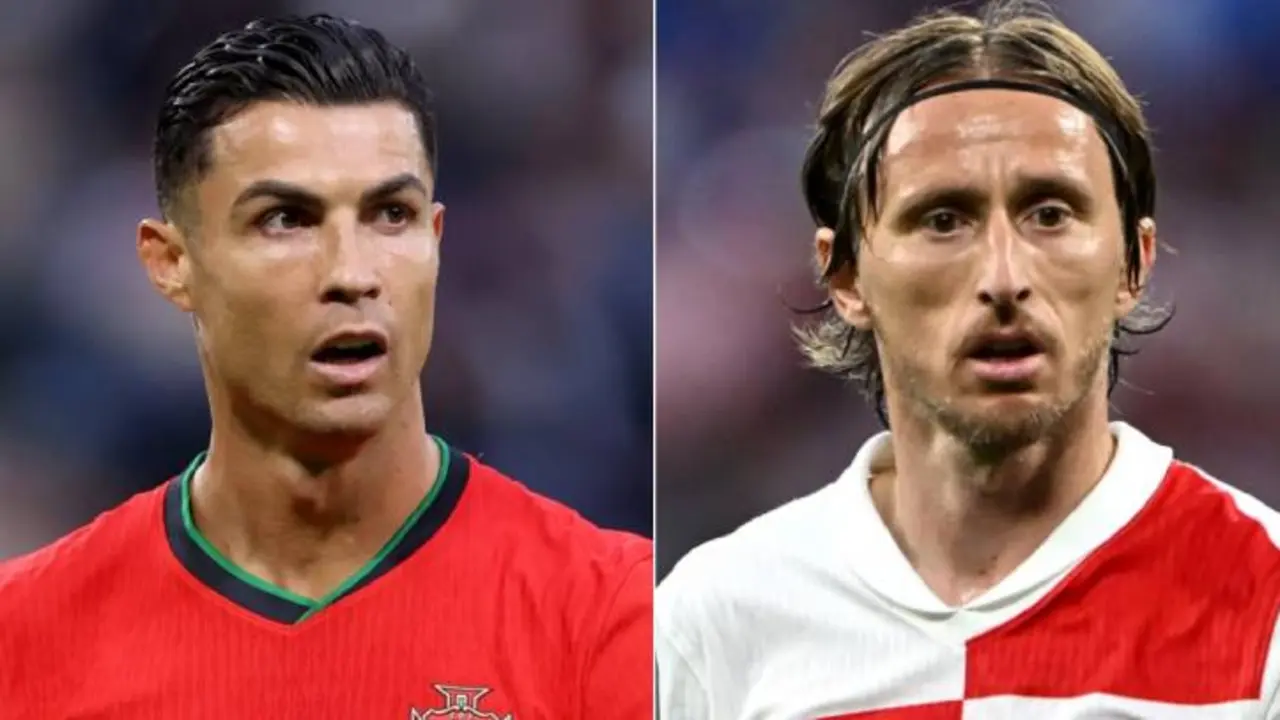 Cristiano Ronaldo y Luka Modric. /  @Euro2024