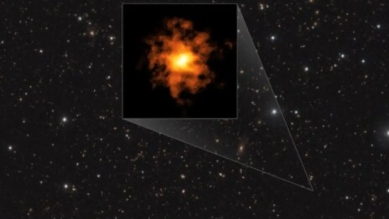 Galaxia REBELS-25, pertenece al universo temprano. / ESO