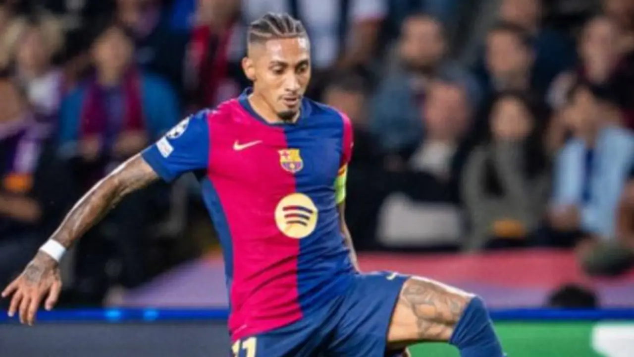 Raphinha, autor de tres goles ante el Bayern en la Champions League. /  @fcbarcelona