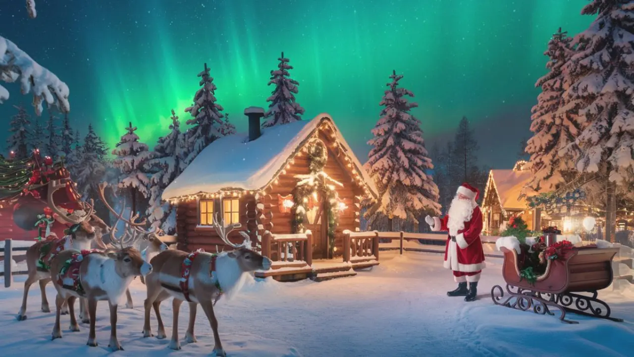 Una m&aacute;gica escena invernal en Rovaniemi, Finlandia, en la casa de Santa Claus. / MundiStyle.