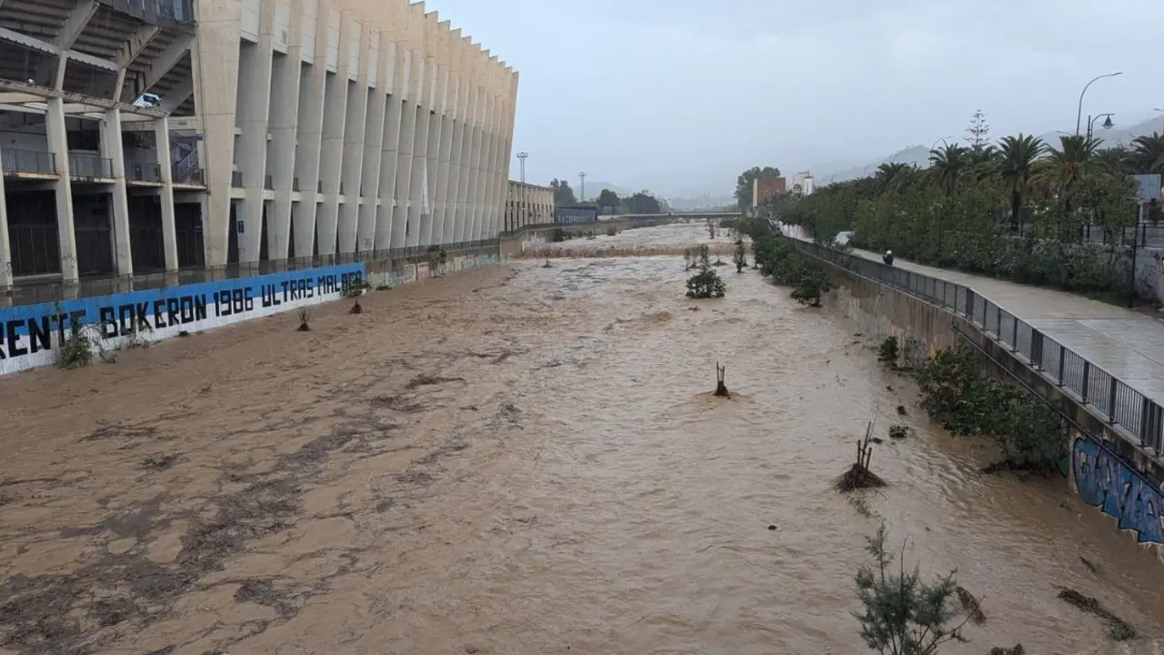 R&iacute;o Guadalmedina, en Malag&aacute;. / X.