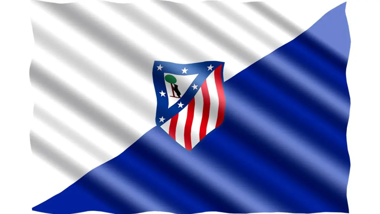 Una bandera con el escudo del Atl&eacute;tico de Madrid. /  Pixabay