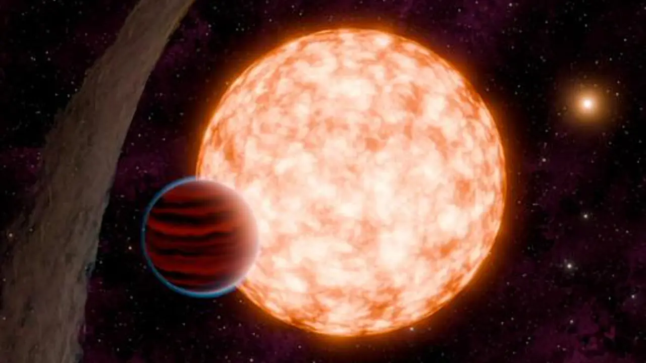Una interpretaci&oacute;n art&iacute;stica del sistema IRAS 04125+2902 (TIDYE-1). /  NASA/JPL-Caltech/R. Hurt, K. Miller (Caltech/IPAC)