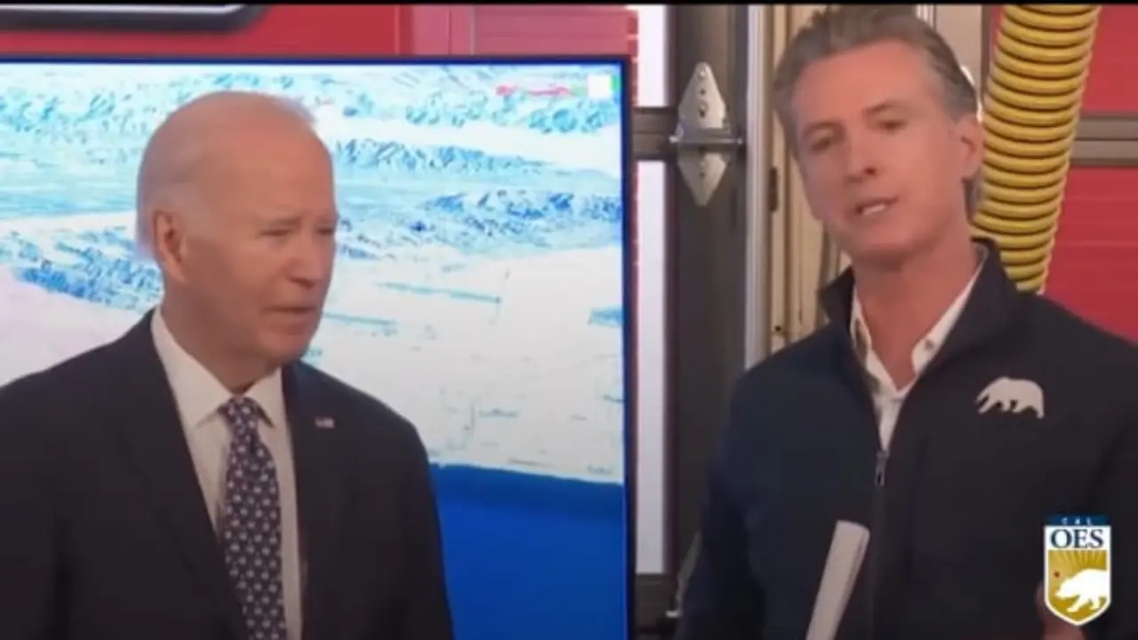 Joe Biden, presidente de EE UU y el gobernador de California, Gavin Newsom. / Oficina de Servicios de Emergencia del Gobernador de California