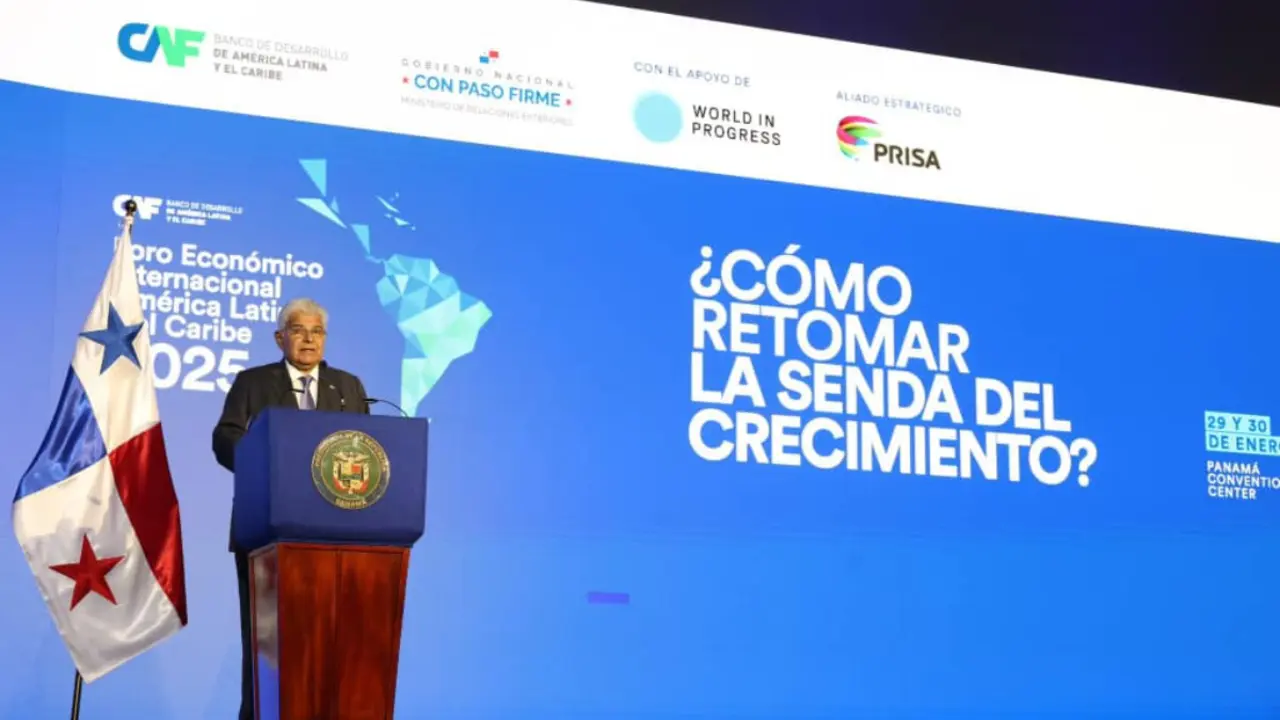 El presidente de Panam&aacute;, Jos&eacute; Ra&uacute;l Mulino, en el