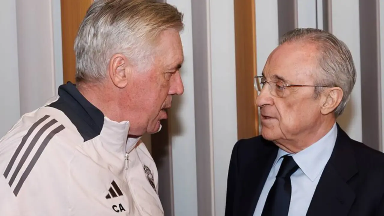 Carlo Ancelotti y Florentino P&eacute;rez. /  Instagram: realmadrid