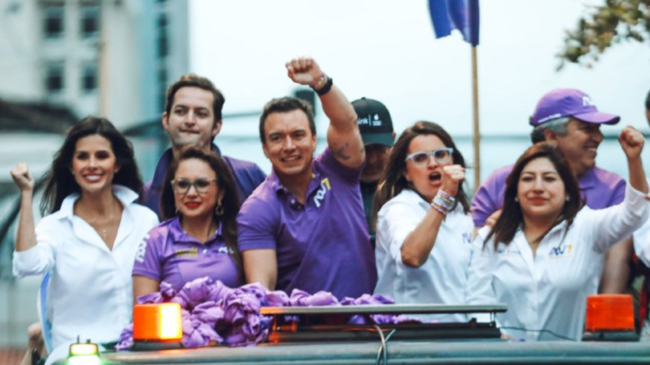 Daniel Noboa, presidente de Ecuador, en el cierre de campa&ntilde;a. / Acci&oacute;n Democr&aacute;tica Nacional