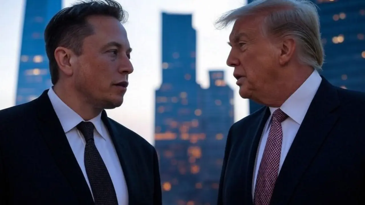 Elon Musk, empresario; y Donald Trump, presidente de EE UU. / Imagen creada con IA.