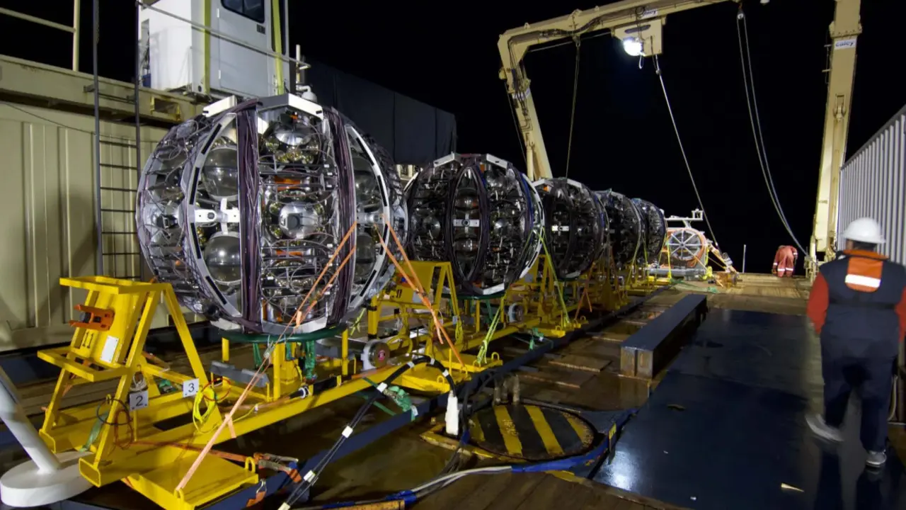 M&oacute;dulos &oacute;pticos del telescopio submarino KM3NeT. / KM3NeT -Universidad de Granada