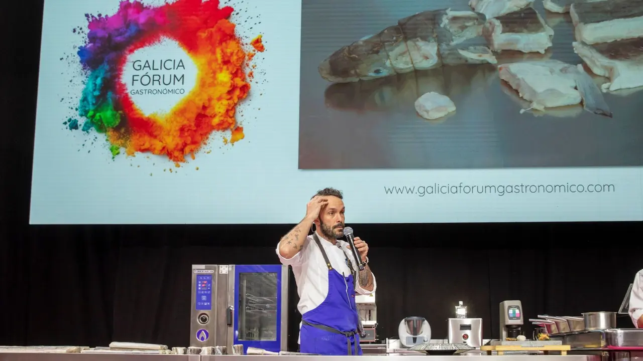 Iv&aacute;n Dom&iacute;nguez en una imagen de una edici&oacute;n anterior del F&oacute;rum Gastron&oacute;mico Galicia. / F.G.G.