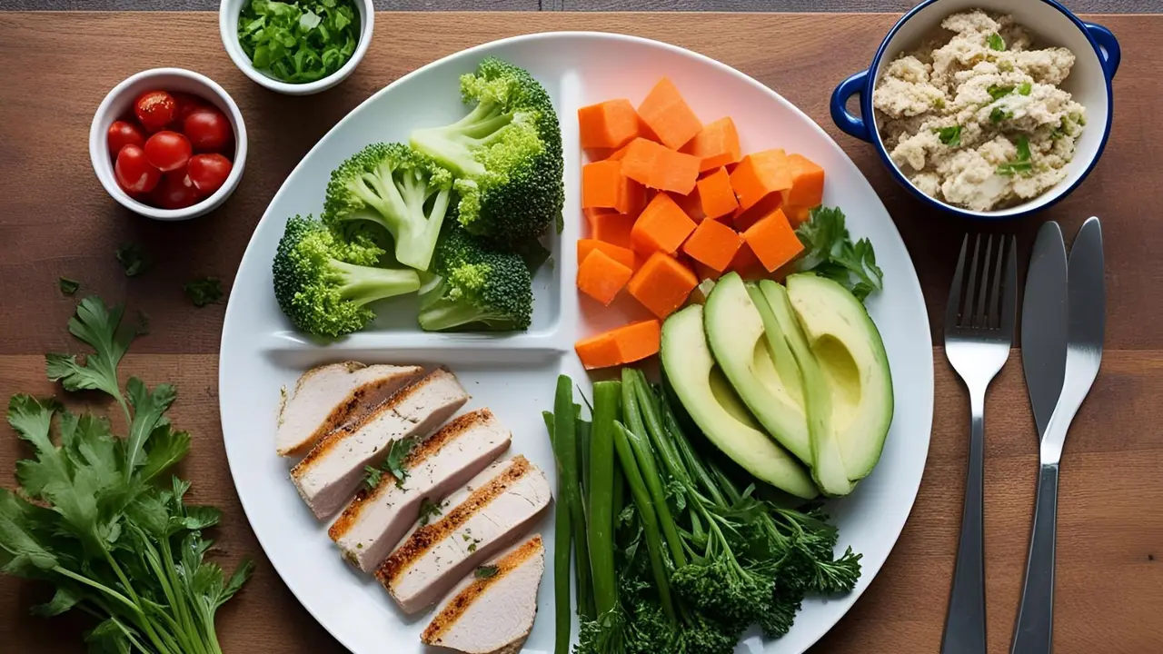 Plato balanceado con prote&iacute;nas y vegetales para una dieta saludable. / Mundistyle.