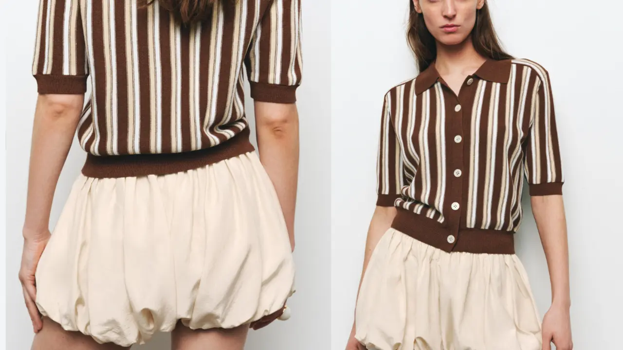Falda pantalón ballon de Zara, screenshot página web oficial.