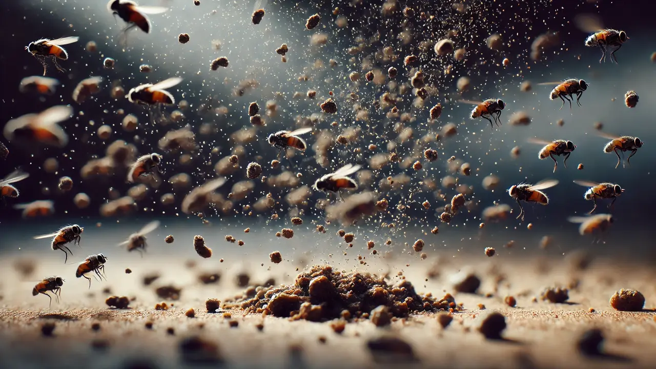 Boñigas de mosca cayendo a cámara lenta. / Mundiario