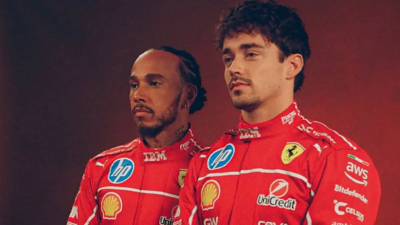Lewis Hamilton y Charles Leclerc. /  Instagram: scuderiaferrari