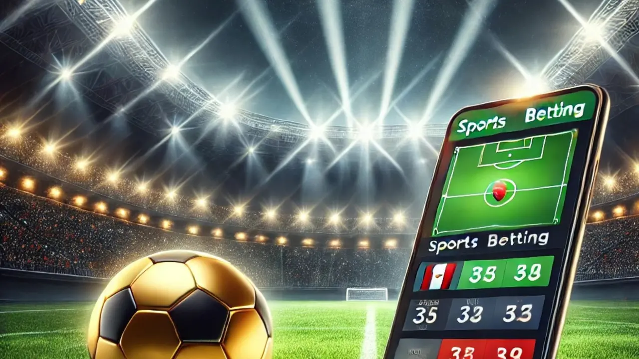 Un estadio iluminado, un bal&oacute;n dorado y una app de apuestas en acci&oacute;n. / Mundiario.