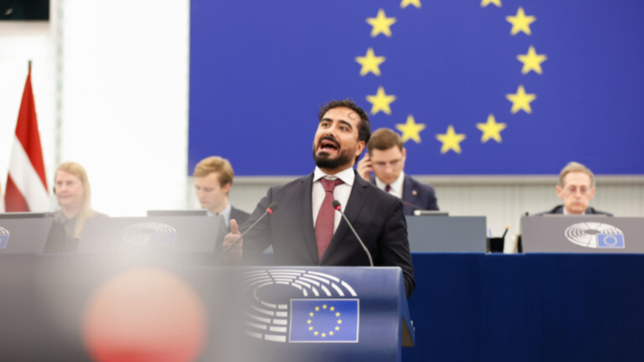 Alvise P&eacute;rez, eurodiputado de Se Acab&oacute; la Fiesta (SALF). / Parlamento Europeo.
