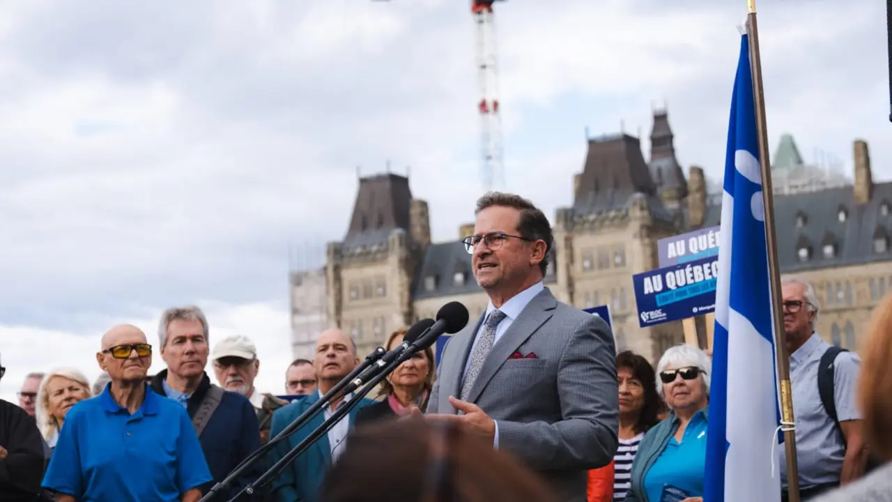 Yves-Fran&ccedil;ois Blanchet, l&iacute;der del partido independentista Bloc Qu&eacute;b&eacute;cois en Canad&aacute;. /@BlocQuebecois